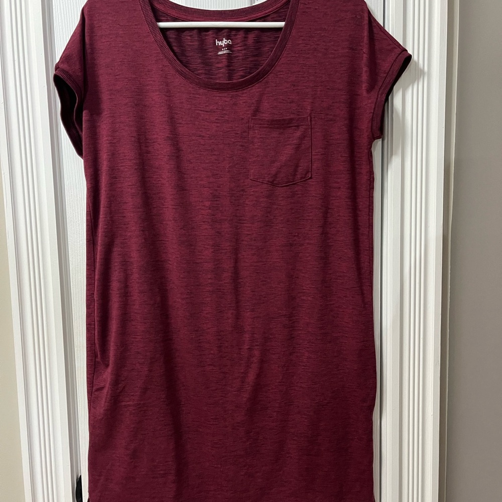 Hyba Women's Burgundy Short Sleeve Top
